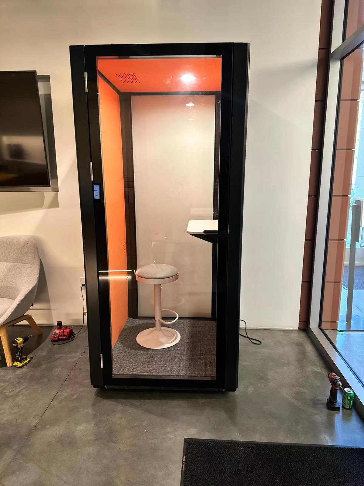 small work pod black with orange internal
