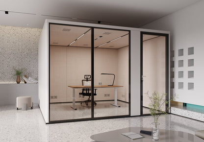 Cube room-in-room modular office pod small 8.6m² open plan office by Workpod Australia
